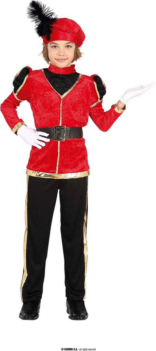 Pietenpakken | Pientere Piet Rood Kind | Jongen | 5 - 6 jaar | Sinterklaas | Verkleedkleding